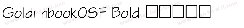 GoldenbookOSF Bold字体转换